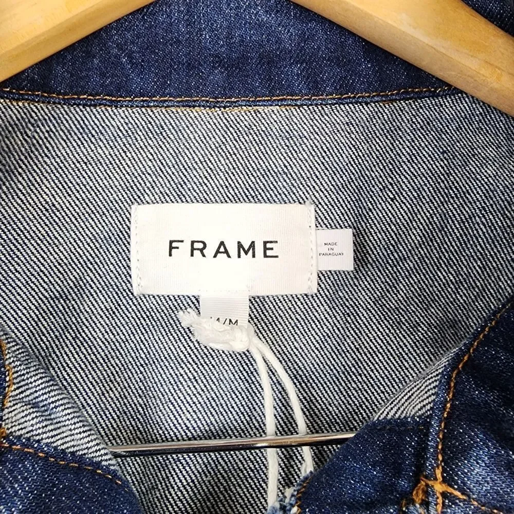 FRAME Reconstructed Ombre Denim Jacket size M